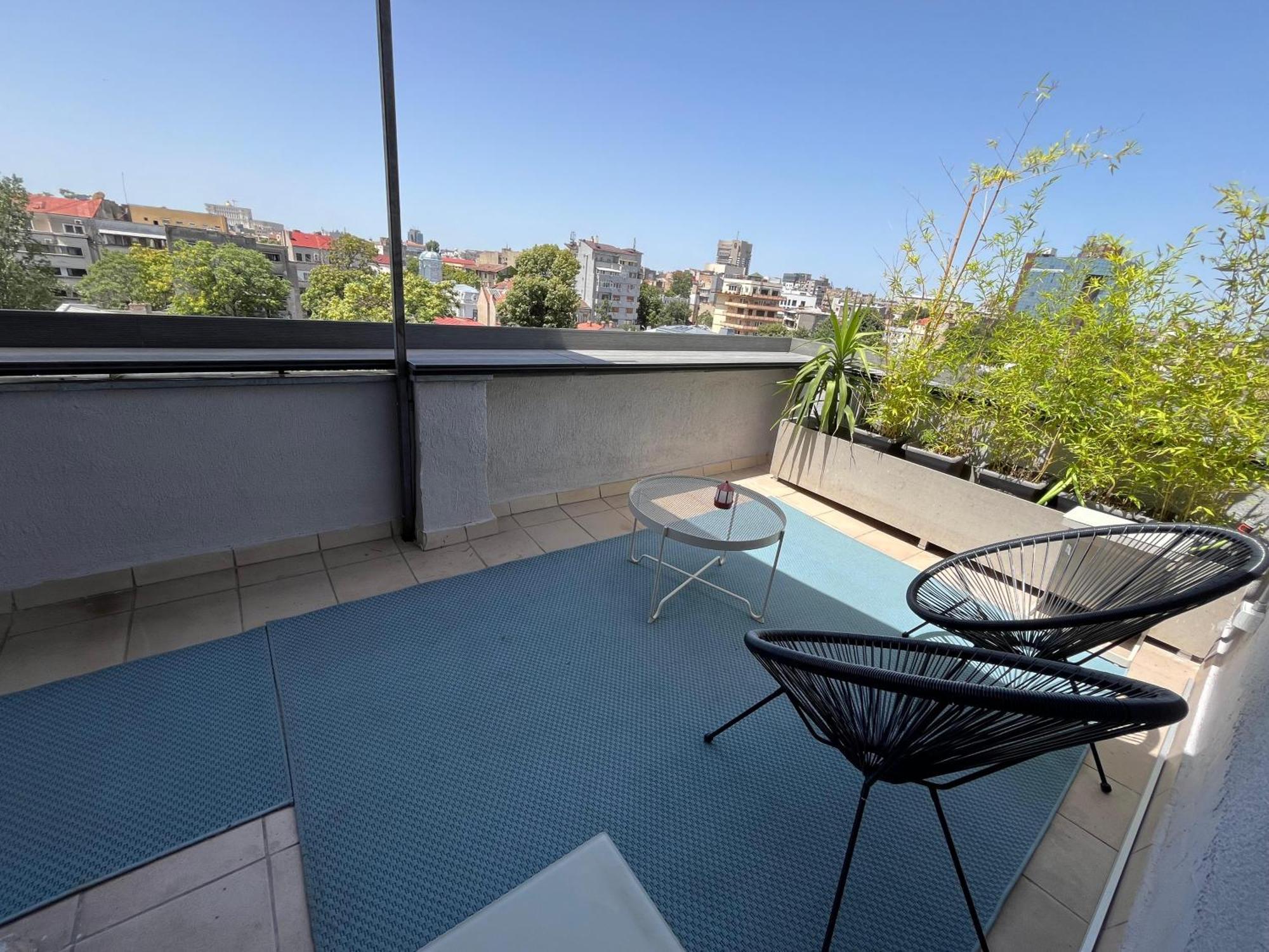Terrace View Downtown Studio Bucharest Exterior photo